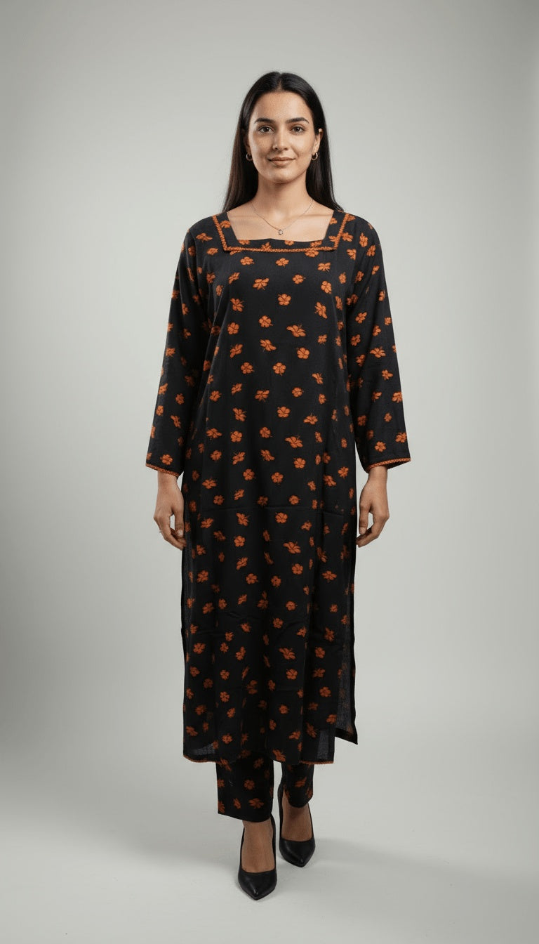 Ember Bloom Printed Linen 2-Piece Suit