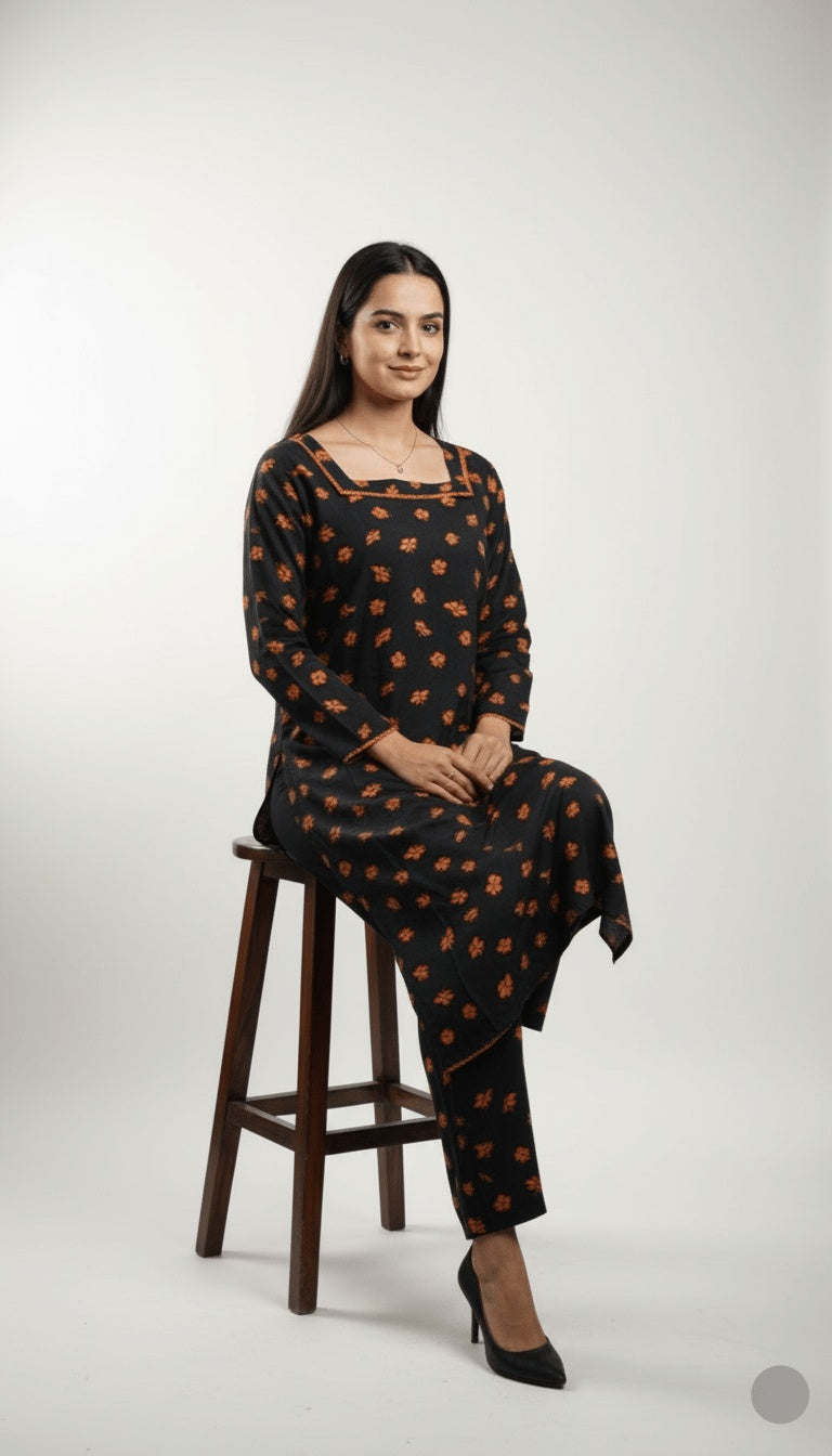 Ember Bloom Printed Linen 2-Piece Suit