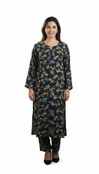 Moonlight Rose Printed Linen 2-Piece Suit