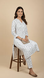 Meadow Whisper Printed Linen 2-Piece Co-ord Suit