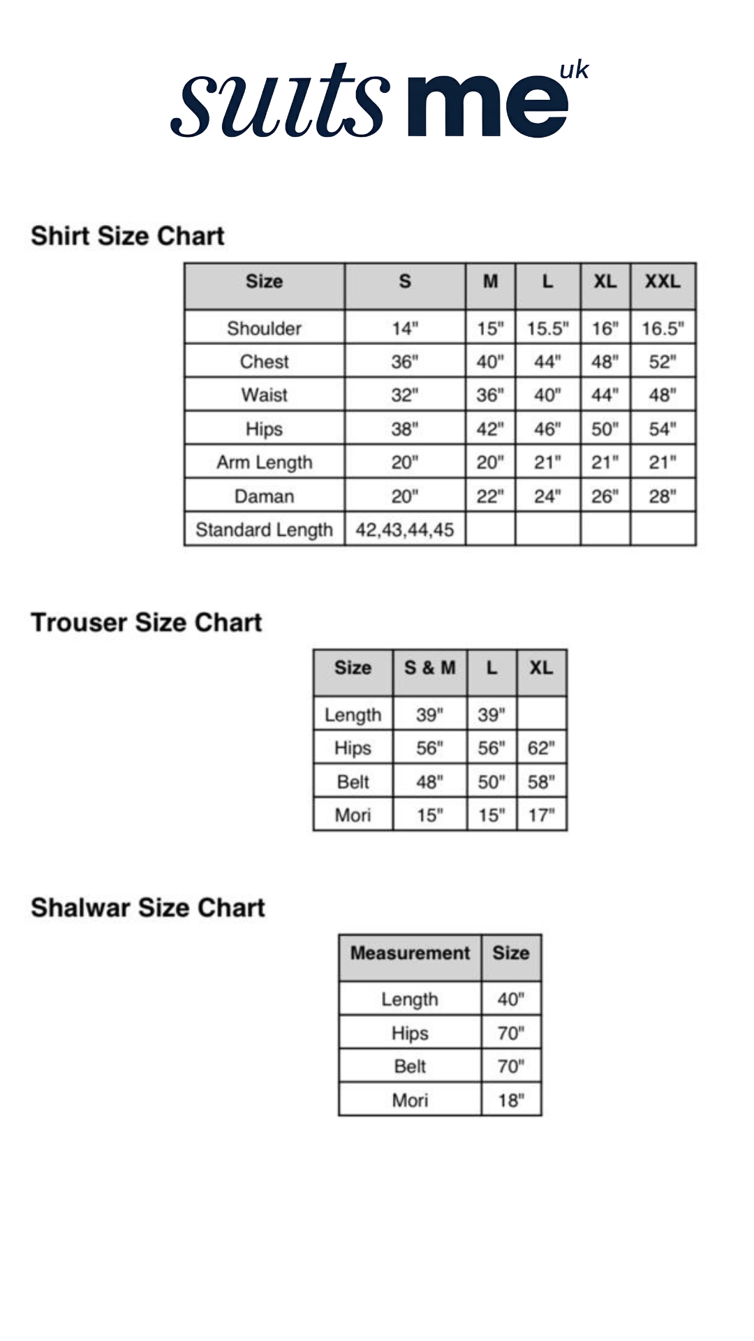 Size guide